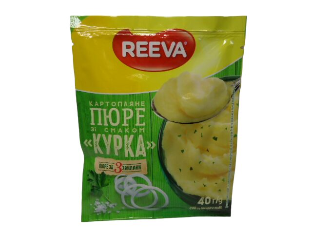 Пюре Reeva картопляне зі смаком курки 40г