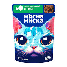 Корм для котів М’ясна Миска з птицею 100г (ящ.24шт)