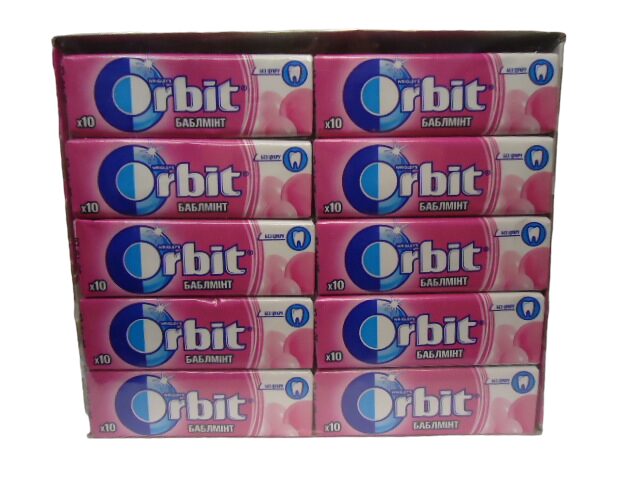 Гумка Orbit Bubblemint 14гр (блок 30шт.)