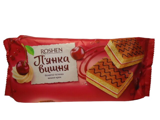 Бісквіт РОШЕН П’янка вишня 300г (ящ.9 шт.)