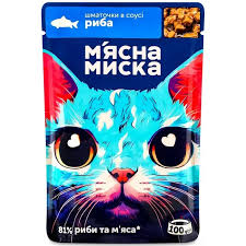 Корм для котів М’ясна Миска з рибою 100г (ящ.24шт)