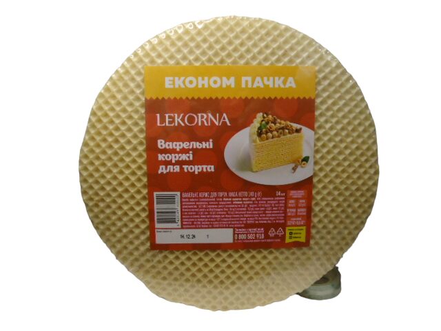 Ваф. Коржи для торта “Лекорна” 90гр.КЛАССИК (уп. 18шт.)