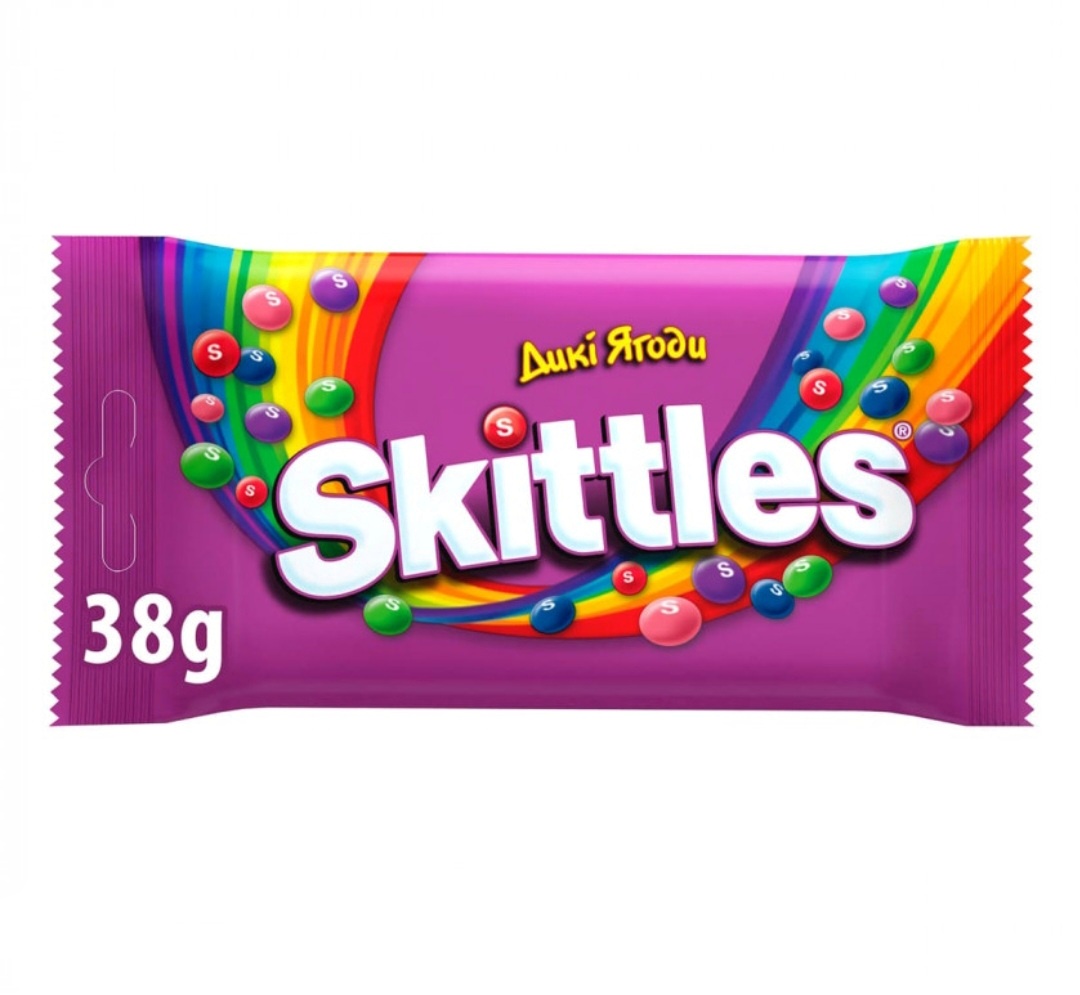 Драже SKITTELS Лісові ягоди 38гр. (уп.14шт.)