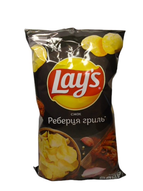 Чіпси Лейс 120г Реберця гриль (ящ.21шт.)