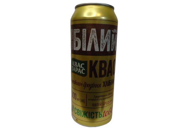 Квас Тарас 0,5л. БІЛИЙ  З/БАНКА(уп.24 шт.)
